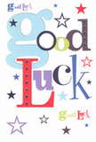 Bold, cheerful, and brimming with encouragement, this good luck card stands out as if it's come straight from a creative Finchley studio near Ballards Lane. The words 'Good Luck' are dynamically arranged, rendered in a playful palette of oversized baby-blues, spirited reds, mossy greens, and velvety purples, each character chosen with an artist's care. Scattered stars-in navy, lilac, lemon, and more-sparkle across a crisp white canvas, conjuring a sense of endless possibility like a starlit Finchley sky. The texture hints at the sturdy, elegant cardstock you'd expect from a florist who values details, with a clean finish that feels comforting and reassuring. This card is the kind you'd slip into a bouquet bound for a local school-leaver or someone starting a venturesome chapter in Finchley. Every detail-each playful swirl and shimmering star-translates heartfelt optimism and unwavering belief that brighter days are ahead.